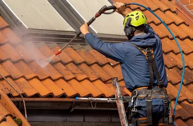 Démoussage et hydrofuge de toiture à Bricquebosq